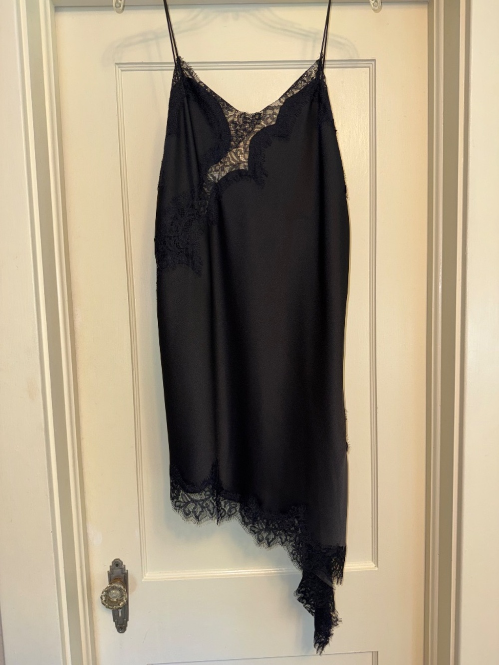 Zara ZW Collection Asymmetric Lace Dress (Ref: 5919/200/800). Black. Size L - Picture 6 of 7